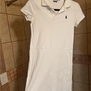 Ralph Lauren White Polo Shirt with Navy Logo